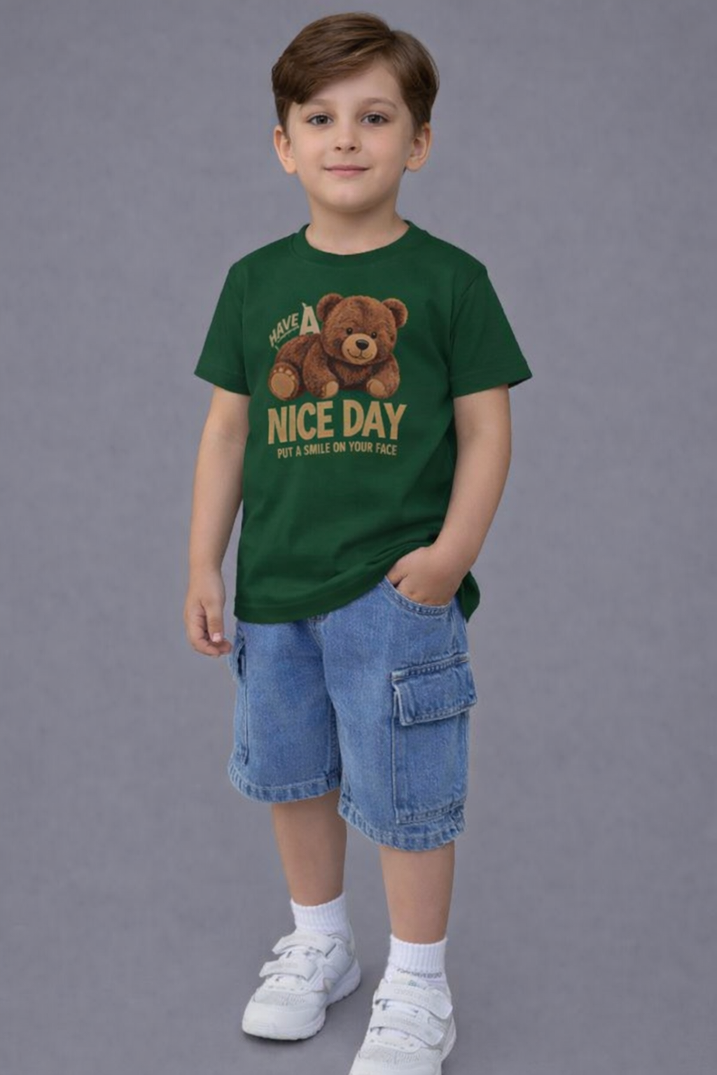 HC- 706 đĨ Boys cotton t-shirt and denim pant combo