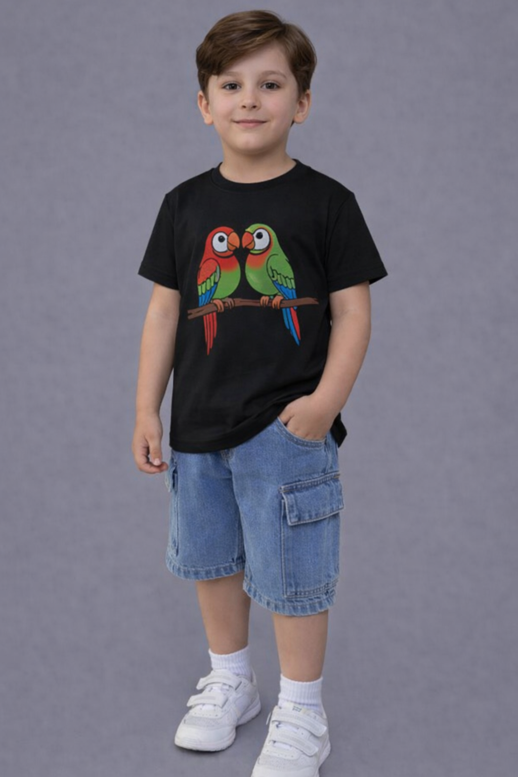 HC- 702 đĨ Boys cotton t-shirt and denim pant combo