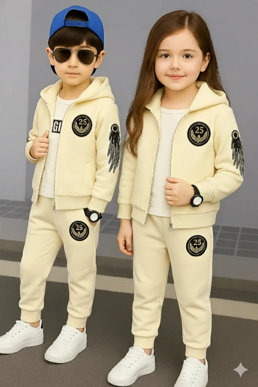 TMF-808 Zipper Hoddie & Pant Set-(White Eagle)