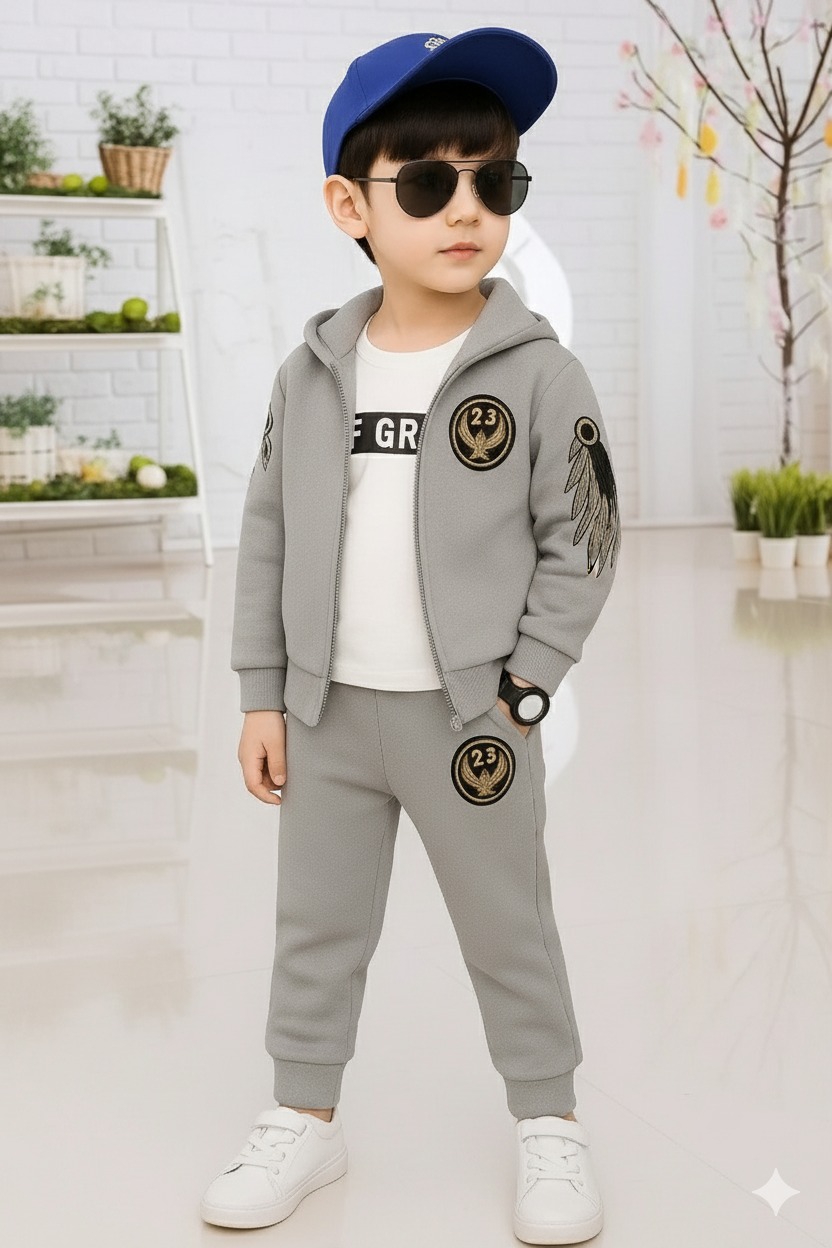 TMF-813 Hoddie & Pant Set-(Boy Gray Eagle)