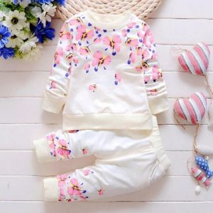 TMF-208 Sweater & Pant Set-(White Flower)