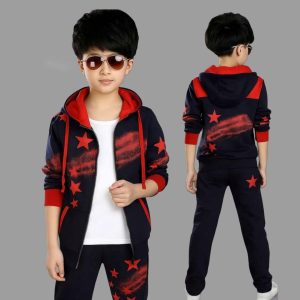 TMF-804 Zipper Hoddie & Pant Set-(Red Tara)