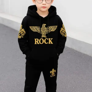TMF-821 Hoddie & Pant Set-(Black Rock)